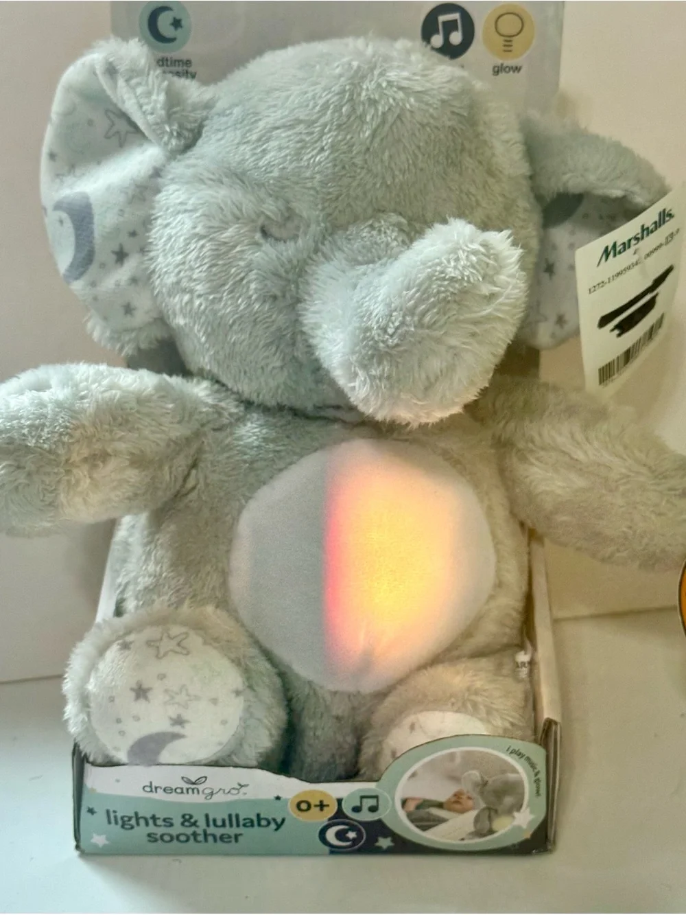 DreamGro Elephant Light & Lullaby Soother